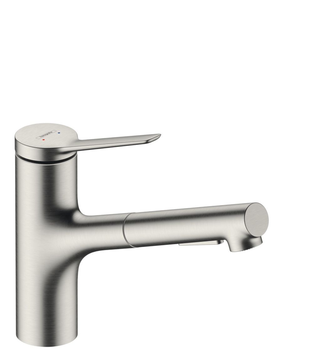 https://raleo.de:443/files/img/11eeea420c85f1f092906bba4399b90c/size_l/Hansgrohe-HG-Spueltischmischer-150-Zesis-M33-Ausziehbrause-2j-sBox-lite-edelstahl-opt-74803800 gallery number 1